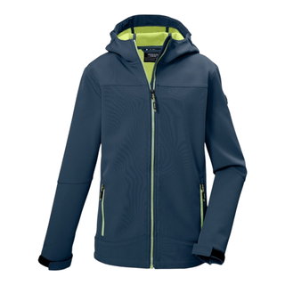 Killtec Softshell Jacket KOS 484 (z kapturem, wiatroszczelna, wodoodporna) ciemnoniebieska dla chłopców